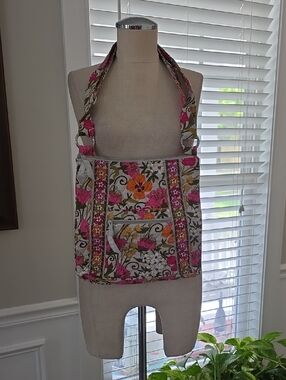 Vera Bradley Floral Quilted Pink & Orange Shoulder Bag